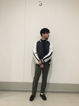 「URBAN RESEARCH（アーバンリサーチ）のアイテム（ブルゾン）」を使った、moriyamaさん（メンズ・172cm）の春コーディネート