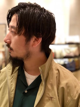 「Champion（チャンピオン）のアイテム（ナイロンジャケット）」を使った、moriyamaさん（メンズ・172cm）の冬コーディネート