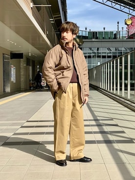 「WILD THINGS（ワイルドシングス）のアイテム（ブルゾン）」を使った、moriyamaさん（メンズ・172cm）の秋コーディネート