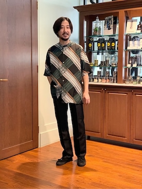 「Wrangler」｜「アイテム（スリッポン）」を使った、moriyamaさん（メンズ・172cm）の春コーディネート