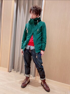 「FREAK'S STORE（フリークスストア）のアイテム（マウンテンパーカー）」を使った、shoutaさん（メンズ・173cm）の冬コーディネート