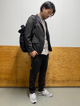 「BRIEFING（ブリーフィング）の別注 [ ブリーフィング ]  BRIEFING マーケットサック /トートバッグ/バックパック（トートバッグ、ブラック系）」を使った、hayashi10544さん（メンズ・174cm）の秋コーディネート