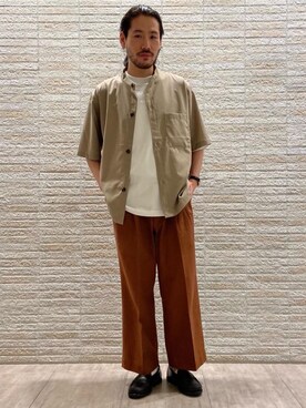 「G.H.BASS（ジーエイチバス）の別注 [ ジー エイチ バス ] SC G.H.BASS DECK LOGAN ローファー（ローファー、ブラック系）」を使った、hayashi10544さん（メンズ・174cm）の夏コーディネート