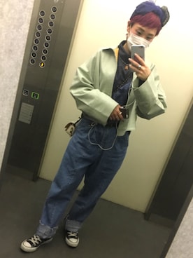 「COACH」｜「アイテム（その他アウター）」を使った、mayuさん（レディース・154cm）の春コーディネート