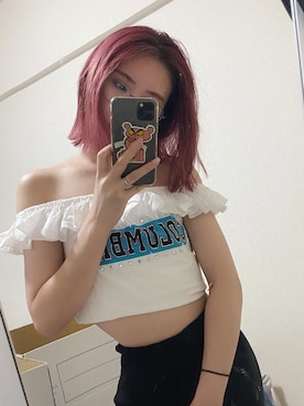 「D&G（ディーアンドジー）のアイテム（シャツ/ブラウス、ホワイト系）」を使った、さなKoreaさん（レディース・156cm）の秋コーディネート