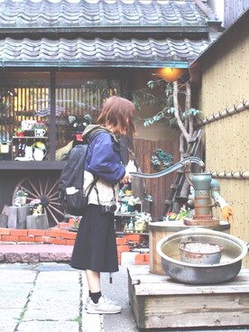 「Cutie Blonde（キューティーブロンド）の◆切り替え マウンテンパーカー（ブルゾン）」を使った、inoさん（レディース・154cm）の冬コーディネート