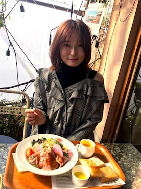 「EMODA」｜「アイテム（その他）」を使った、まみたんさん（レディース・167cm）の冬コーディネート
