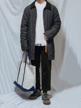 L L Bean エルエルビーン のトートバッグを使ったメンズ人気ファッションコーディネート Wear