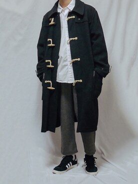 ダッフルコートを使った オーバーサイズ のメンズ人気ファッションコーディネート Wear