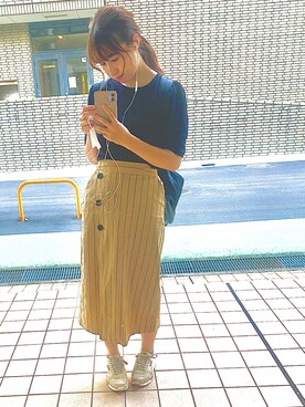 ニット セーターを使った 夏コーデ の人気ファッションコーディネート Wear