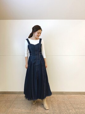 Randa ランダ の デニムロングワンピース ワンピース Wear