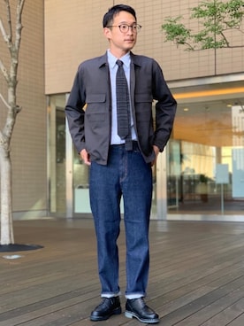 「ビエラシャツ」｜Tomoaki Hondaさん（メンズ・171cm）の秋コーディネート
