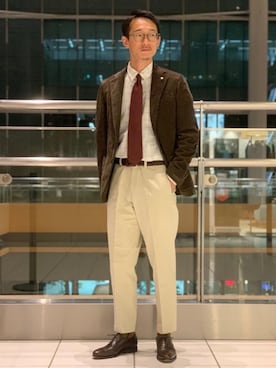「秋におすすめシャツ＆ブラウス スタイル」｜Tomoaki Hondaさん（メンズ・171cm）の秋コーディネート