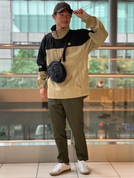 「green label relaxing（グリーンレーベルリラクシング）のアイテム（帽子）」を使った、Tomoaki Hondaさん（メンズ・171cm）の秋コーディネート