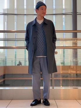 「green label relaxing（グリーンレーベルリラクシング）のアイテム（帽子）」を使った、Tomoaki Hondaさん（メンズ・171cm）の秋コーディネート