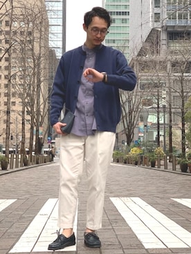 「green label relaxing（グリーンレーベルリラクシング）のアイテム（財布/小物）」を使った、Tomoaki Hondaさん（メンズ・171cm）の冬コーディネート