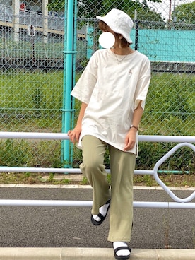 「FREAK'S STORE（フリークスストア）のアイテム（サンダル）」を使った、✰AIMI✰さん（レディース・157cm）の春コーディネート