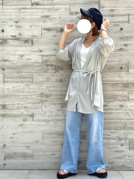 「くすみカラー」｜✰AIMI✰さん（レディース・157cm）の夏コーディネート