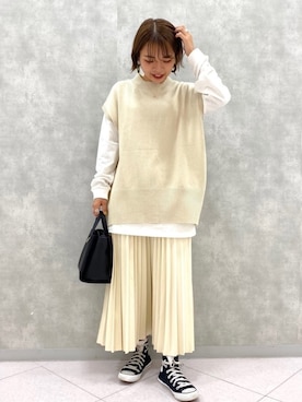 「アイテム（トップス、ブラウン系）」を使った、✰AIMI✰さん（レディース・157cm）の秋コーディネート