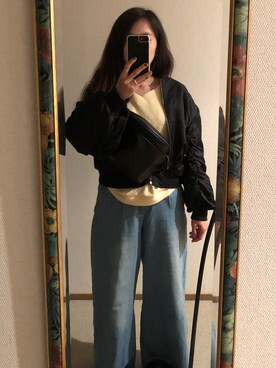 「Honeys（ハニーズ）のアイテム（その他トップス）」を使った、わんちゃんさん（レディース・153cm）の春コーディネート