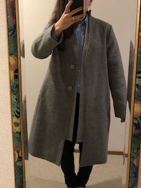 「Honeys（ハニーズ）のアイテム（ノーカラージャケット）」を使った、わんちゃんさん（レディース・153cm）の春コーディネート