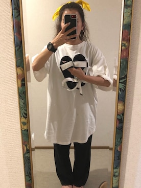 「Honeys（ハニーズ）のアイテム（チュニック）」を使った、わんちゃんさん（レディース・153cm）の夏コーディネート
