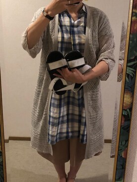 「Honeys（ハニーズ）のアイテム（その他トップス）」を使った、わんちゃんさん（レディース・153cm）の夏コーディネート