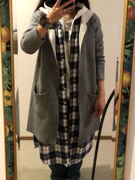 「やっぱりストリートが好き」｜「アイテム（シャツワンピース）」を使った、わんちゃんさん（レディース・153cm）の秋コーディネート