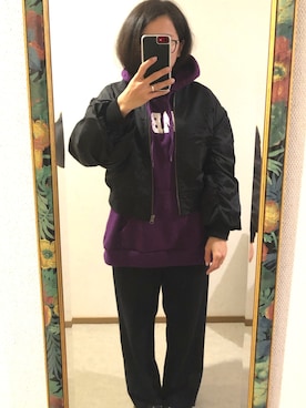 「ハニーズ」｜「アイテム（ブルゾン）」を使った、わんちゃんさん（レディース・153cm）の冬コーディネート