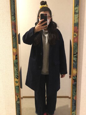 「ハニーズ」｜「アイテム（チェスターコート）」を使った、わんちゃんさん（レディース・153cm）の冬コーディネート