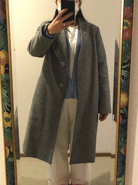 「ハニーズ」｜「アイテム（チェスターコート）」を使った、わんちゃんさん（レディース・153cm）の冬コーディネート
