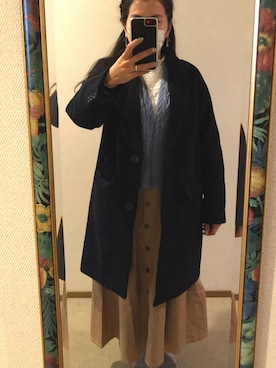 「ハニーズ」｜「アイテム（チェスターコート）」を使った、わんちゃんさん（レディース・153cm）の春コーディネート