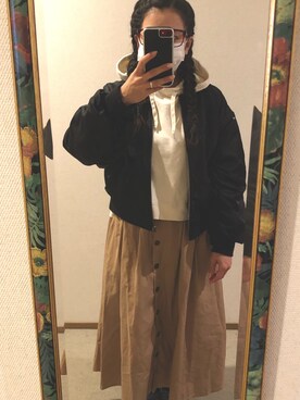 「あみこみヘア」｜わんちゃんさん（レディース・153cm）の春コーディネート