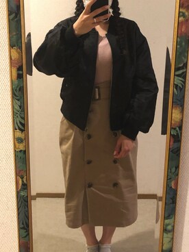 「ハニーズ」｜「アイテム（ブルゾン）」を使った、わんちゃんさん（レディース・153cm）の春コーディネート