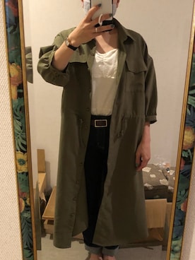 「Honeys（ハニーズ）のデニムテーパードパンツ（デニムパンツ）」を使った、わんちゃんさん（レディース・153cm）の夏コーディネート