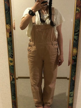 「ラフスタイル」｜「アイテム（オールインワン・サロペット）」を使った、わんちゃんさん（レディース・153cm）の夏コーディネート