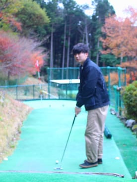 「SCYE BASICS（サイベーシックス）のアイテム（チノパンツ）」を使った、jamoshitさん（メンズ・172cm）の冬コーディネート