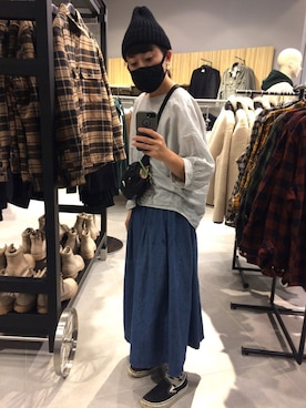 「patagonia」｜「アイテム（スリッポン）」を使った、sayaさん（レディース・154cm）の秋コーディネート