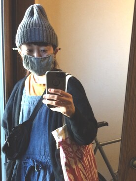 「zucca」｜「アイテム（ジャンパースカート）」を使った、sayaさん（レディース・154cm）の秋コーディネート