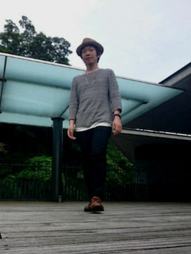「SHIPS JET BLUE（シップスジェットブルー）のアイテム（デニムパンツ）」を使った、MIZUMOTOYAさん（メンズ・167cm）の夏コーディネート