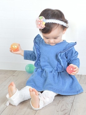 「アイテム（ママ＆ベビー）」を使った、Milkissさん（キッズ・70cm）の秋コーディネート