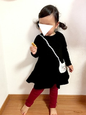 「アイテム（レギンス/スパッツ）」を使った、Milkissさん（キッズ・90cm）の秋コーディネート