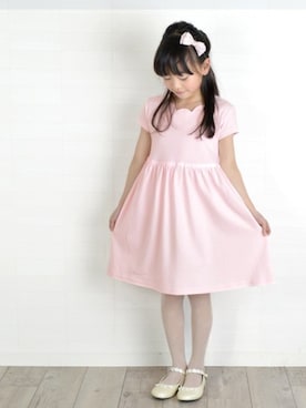 「アイテム（ワンピース/ドレス）」を使った、Milkissさん（キッズ・130cm）の冬コーディネート