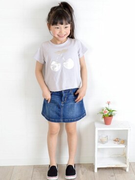 「子供服」｜Milkissさん（キッズ・120cm）の春コーディネート