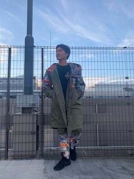 「ナイキスニーカー」｜「アイテム（モッズコート）」を使った、Yu OTSUKAさん（メンズ・176cm）の秋コーディネート