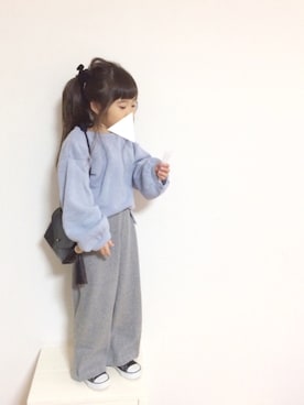 「amber（アンバー）のアイテム」を使った、aya＊tomoさん（キッズ・110cm）の冬コーディネート