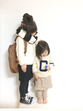 「OF THE NEIGE STYLE（オブザネージュスタイル）のアイテム」を使った、aya＊tomoさん（キッズ・110cm）の冬コーディネート