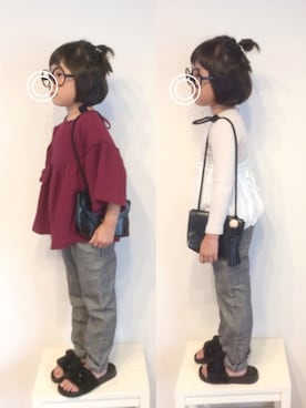 「amber（アンバー）のアイテム」を使った、aya＊tomoさん（キッズ・110cm）の夏コーディネート