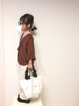 「GLOBAL WORK（グローバルワーク）のアイテム（ヘアピン）」を使った、aya＊tomoさん（キッズ・110cm）の秋コーディネート