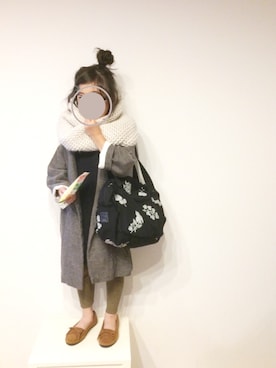 「no brand（ノーブランド）のアイテム（チェスターコート）」を使った、aya＊tomoさん（キッズ・110cm）の秋コーディネート